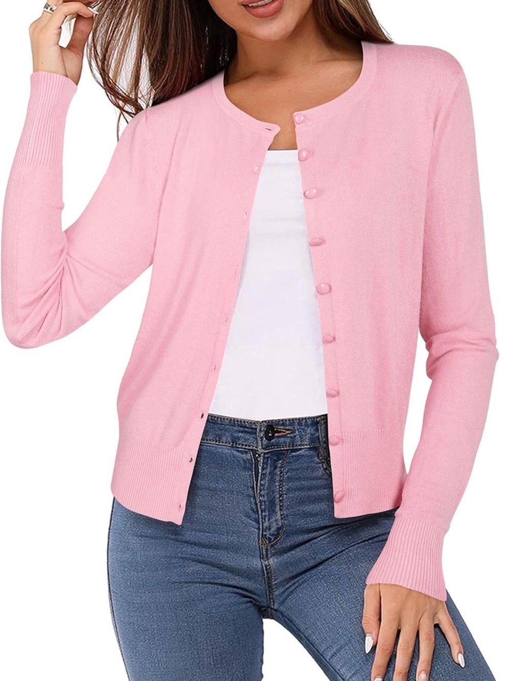 Newshows Women’s Lightweight Soft Buttondown Cardigan